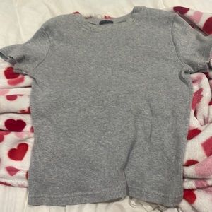Grey ribbed brandy melville shirt